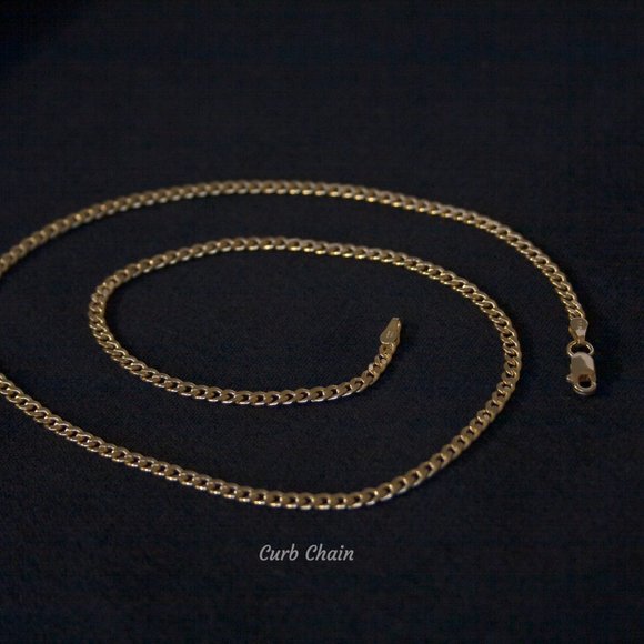 18K Gold Plated Chain Necklace, Twisted Rope Chain, Herringbone Necklace, Snake - Picture 11 of 15